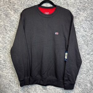 CHAPS Men’s Crewneck Sweatshirt Size Small Logo Black NEW
